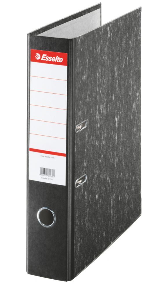 Esselte Standard Lever Arch Files Foolscap Black 2121251 Pack 10 Fusion Office