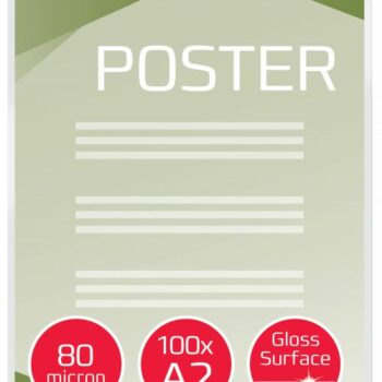 Gbc Document Laminating Pouches A2 80mic Ib589782 Pack 100 Fusion Office