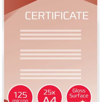 Gbc Document Laminating Pouches A4 125mic 3740482 Pack 25 Fusion Office