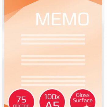 Gbc Document Laminating Pouches A5 75mic 3740451 Pack 100 Fusion Office