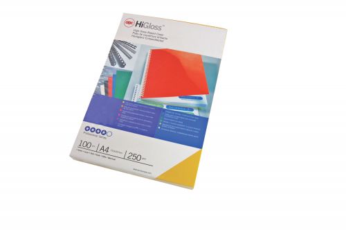 Gbc Higloss A4 White Binding Covers 250gsm Ce020071 Pack 100 Fusion Office