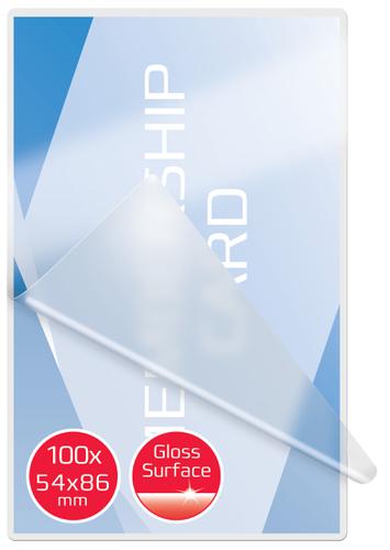 Gbc Laminating Pouches Card 54×86 250mic 3740430 Pack 100 Fusion Office