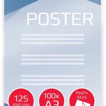 Gbc Peelnstick Laminating Pouches A3 125mic 3747236 Pack 100 Fusion Office