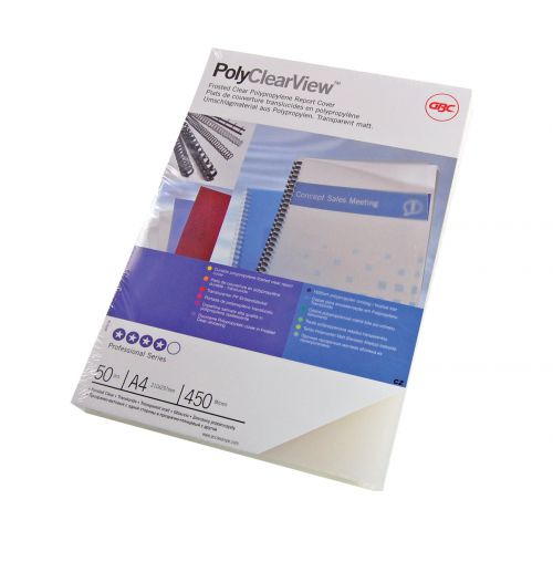 Gbc Polyclearview A4 350mic Covers Ib387166 Pack 50 Fusion Office
