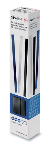 Gbc Slide Binders A4 7mm Black 46005e Pack 25 Fusion Office
