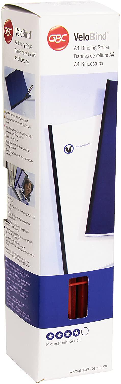 Gbc Velobind Strips A4 45mm Red 9741640 Pack 25 Fusion Office
