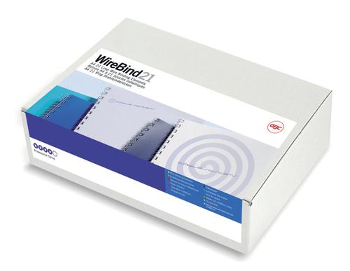 Gbc Wirebind 6mm White 21 Ring A4 Ib165085 Pack 100 Fusion Office