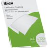 Ibico Gloss A4 Laminating Pouches 200mic Crystal Clear 627317 Pack 100 Fusion Office