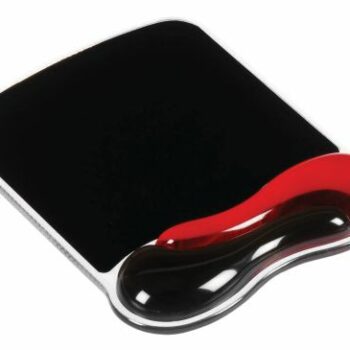 Kensington Duo Gel Mousepad Red Black 62402 Fusion Office