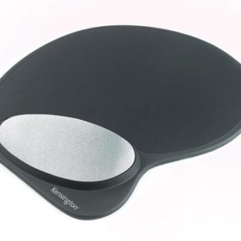 Kensington Memory Gel Mouse Pad With Integral Wrist Rest Black 62404 Fusion Office