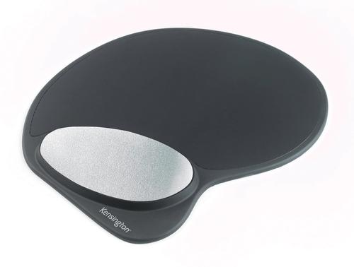 Kensington Memory Gel Mouse Pad With Integral Wrist Rest Black 62404 Fusion Office