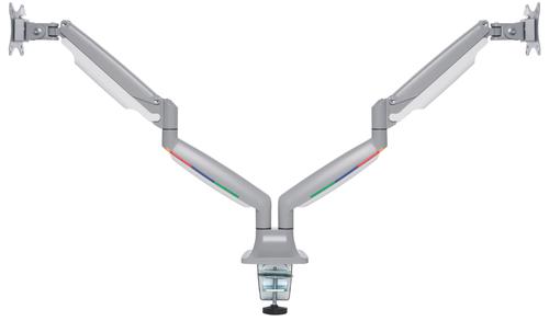 Kensington Smartfit One Touch Dual Monitor Arm Grey K55471eu Fusion Office