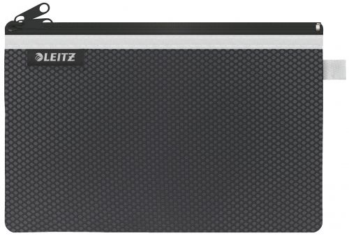 Leitz 2 Pocket Travel Pouches Large Black 40130095 Pack 10 Fusion Office