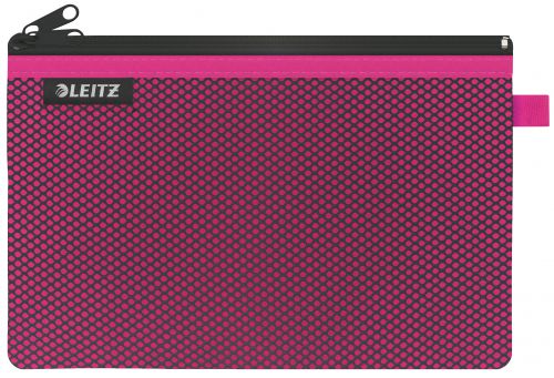 Leitz 2 Pocket Travel Pouches Large Pink 40130023 Pack 10 Fusion Office
