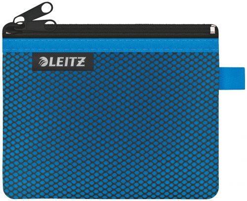 Leitz 2 Pocket Travel Pouches Small Blue 40110036 Pack 10 Fusion Office