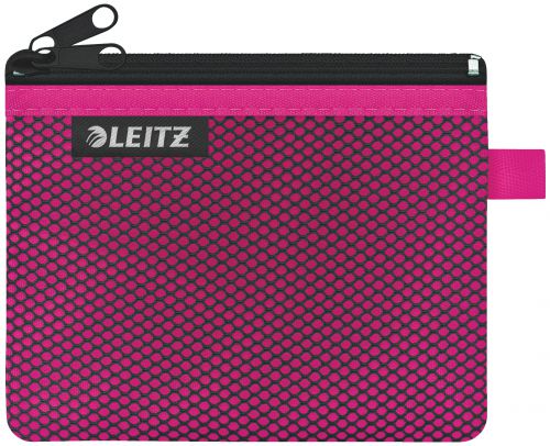 Leitz 2 Pocket Travel Pouches Small Pink 40110023 Pack 10 Fusion Office