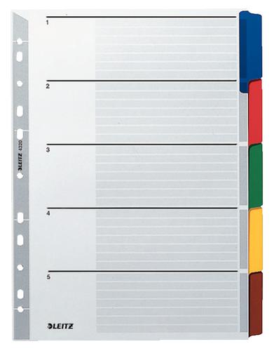 Leitz A4 Dividers 5 Part With Mylar Tabs 43200000 Pack 10 Fusion Office