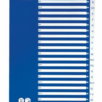 Leitz A4 Index A Z Polypropylene Blue Grey 12536001 Pack 10 Fusion Office