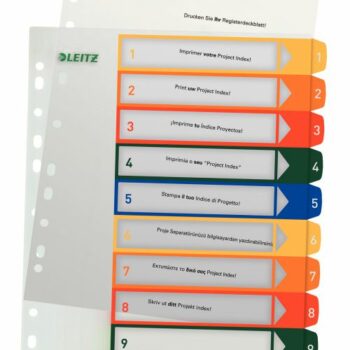 Leitz A4 Index Extra Wide 1 10 Printable 12930000 Pack 10 Fusion Office