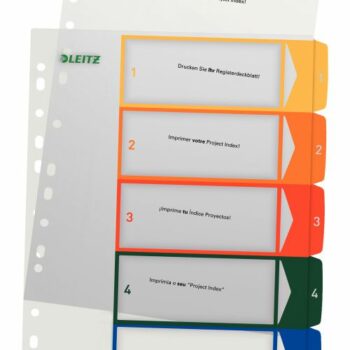 Leitz A4 Index Extra Wide 1 5 Printable 12910000 Pack 20 Fusion Office