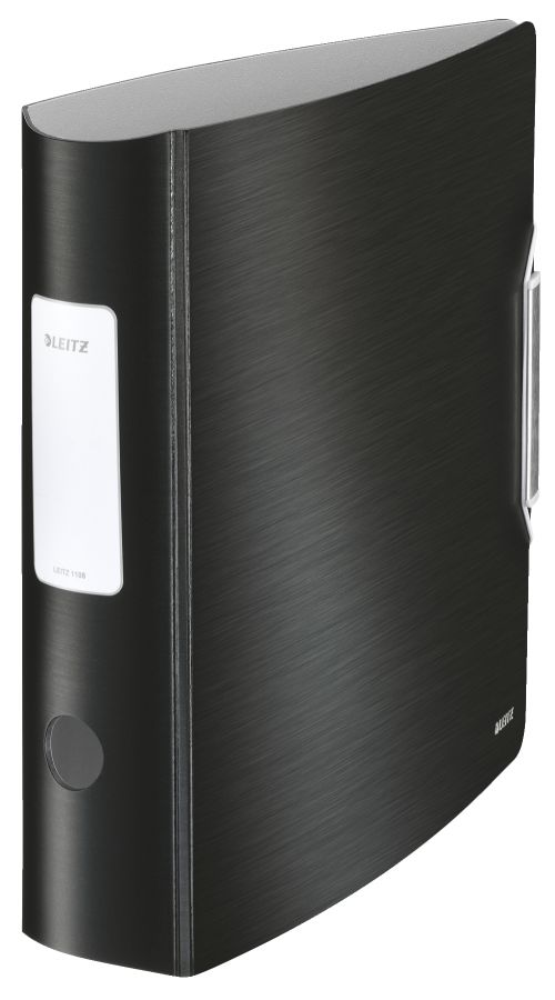 Leitz Active Style Lever Arch Files 80mm Satin Black 11080094 Pack 5 Fusion Office