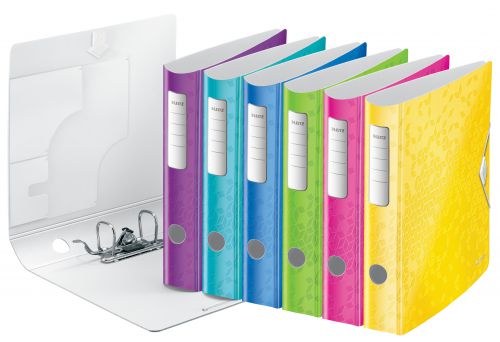 Leitz Active Wow Lever Arch Files 50mm Assorted 11070099 Pack 5 Fusion Office