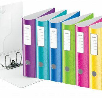 Leitz Active Wow Lever Arch Files 75mm Assorted 11060099 Pack 5 Fusion Office