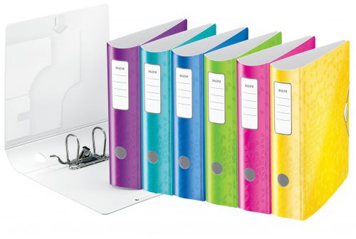 Leitz Active Wow Lever Arch Files 75mm Assorted 11060099 Pack 5 Fusion Office