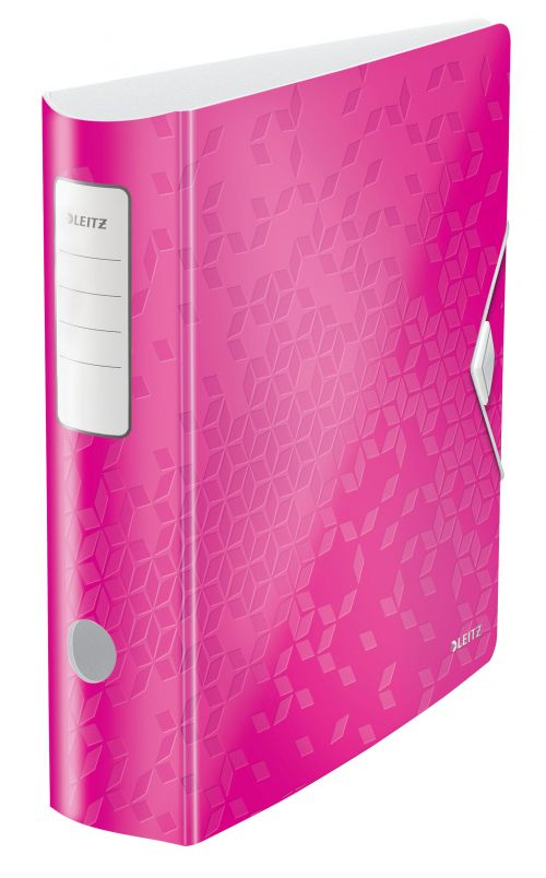 Leitz Active Wow Lever Arch Files 75mm Pink 11060023 Pack 5 Fusion Office