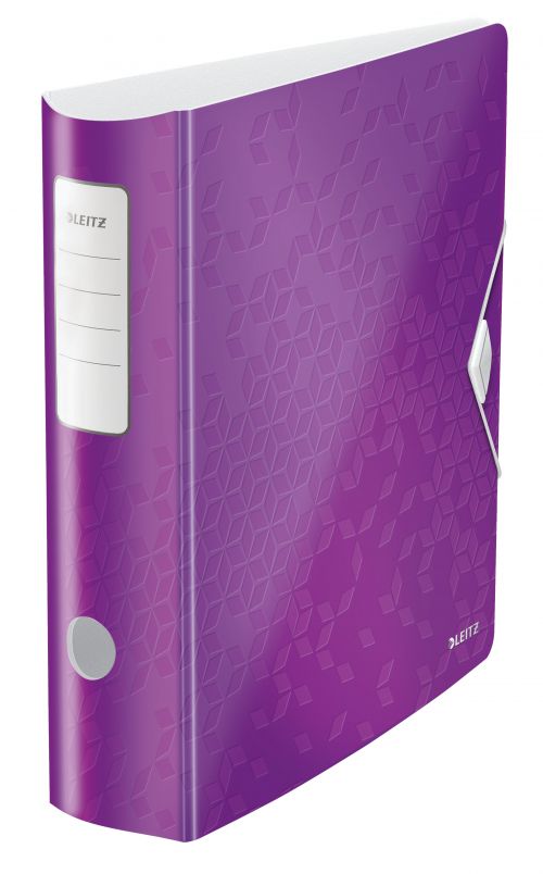 Leitz Active Wow Lever Arch Files 75mm Purple 11060062 Pack 5 Fusion Office