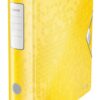 Leitz Active Wow Lever Arch Files 75mm Yellow 11060016 Pack 5 Fusion Office