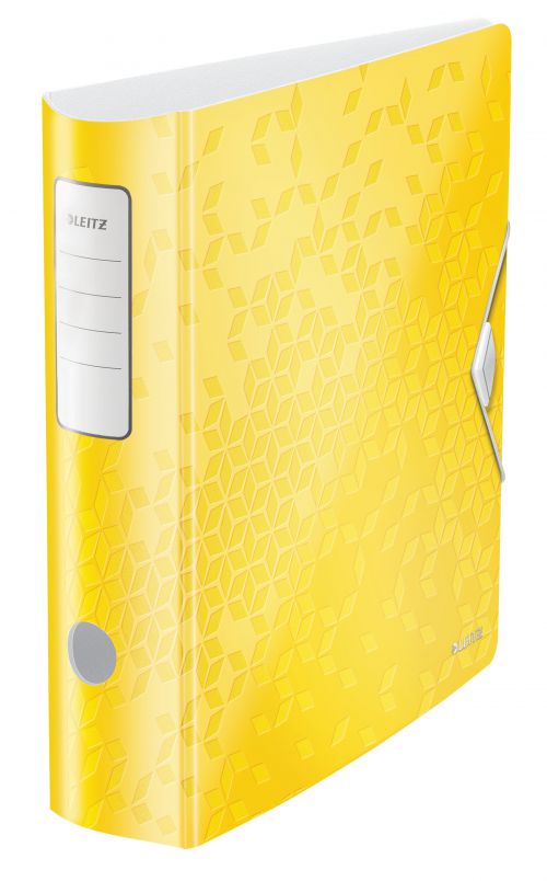 Leitz Active Wow Lever Arch Files 75mm Yellow 11060016 Pack 5 Fusion Office