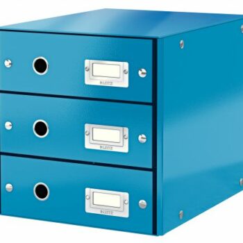 Leitz Clickstore 3 Drawer Cabinet Blue 60480036 Fusion Office