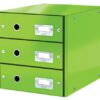 Leitz Clickstore 3 Drawer Cabinet Green 60480054 Fusion Office