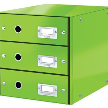 Leitz Clickstore 3 Drawer Cabinet Green 60480054 Fusion Office