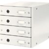 Leitz Clickstore 4 Drawer Cabinet White 60490001 Fusion Office