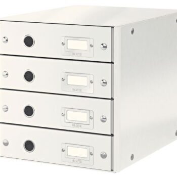 Leitz Clickstore 4 Drawer Cabinet White 60490001 Fusion Office