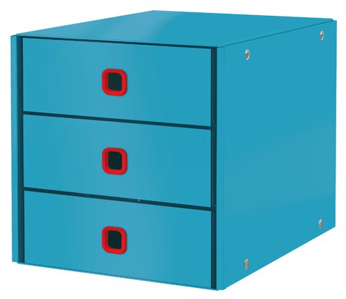 Leitz Clickstore Cosy 3 Drawer Cabinet Calm Blue 53680061 Fusion Office
