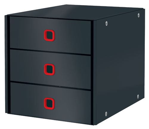 Leitz Clickstore Cosy 3 Drawer Cabinet Velvet Grey 53680089 Fusion Office