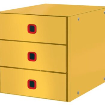Leitz Clickstore Cosy 3 Drawer Cabinet Warm Yellow 53680019 Fusion Office