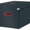 Leitz Clickstore Cosy Cube Storage Box Velvet Grey 53470089 Fusion Office
