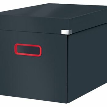 Leitz Clickstore Cosy Cube Storage Box Velvet Grey 53470089 Fusion Office