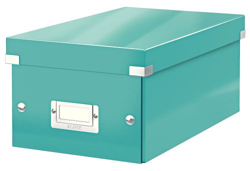 Leitz Clickstore Dvd Storage Box Ice Blue 60420051 Fusion Office