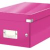 Leitz Clickstore Dvd Storage Box Pink 60420023 Fusion Office
