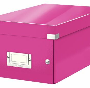 Leitz Clickstore Dvd Storage Box Pink 60420023 Fusion Office