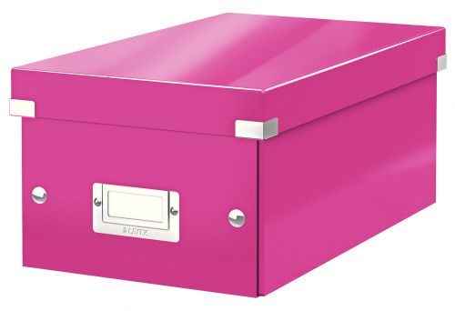 Leitz Clickstore Dvd Storage Box Pink 60420023 Fusion Office