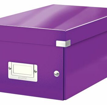 Leitz Clickstore Dvd Storage Box Purple 60420062 Fusion Office
