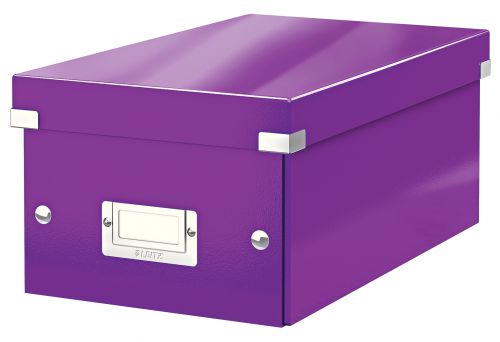 Leitz Clickstore Dvd Storage Box Purple 60420062 Fusion Office