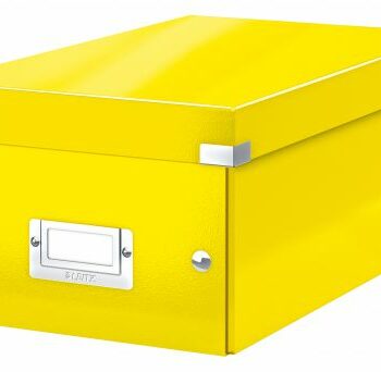 Leitz Clickstore Dvd Storage Box Yellow 60420016 Fusion Office