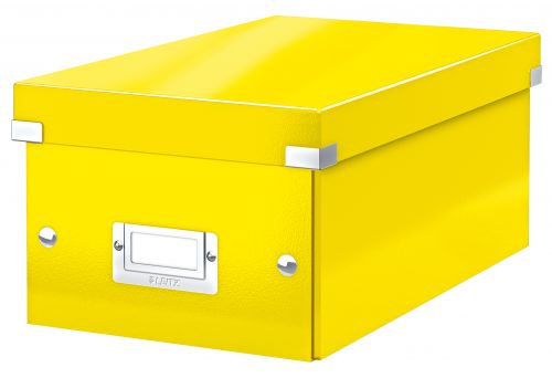 Leitz Clickstore Dvd Storage Box Yellow 60420016 Fusion Office